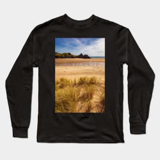 Three Cliffs Bay, Gower Long Sleeve T-Shirt